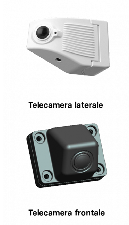 Dash cam laterale e dash cam frontale per il sistema SideWAY